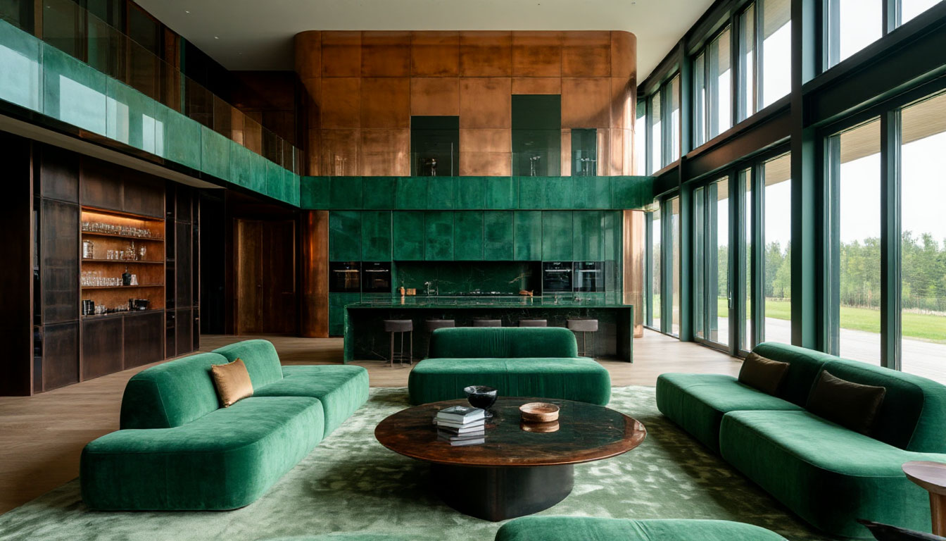 Интерьер дорогостоящей резиденции в КП Риверсайд